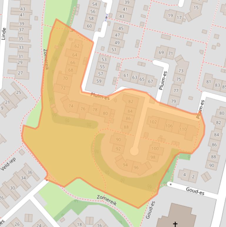 Kaart van postcodegebied 2925CN.