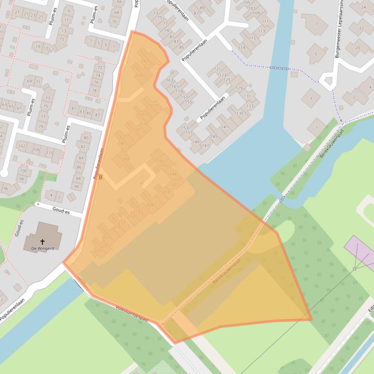 Kaart van postcodegebied 2925CS.