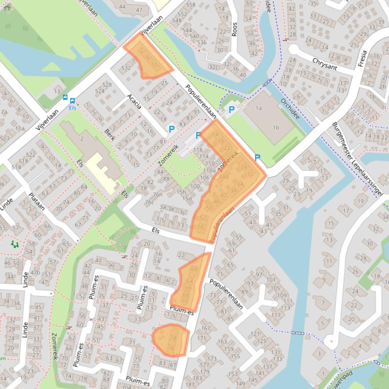 Kaart van postcodegebied 2925CT.