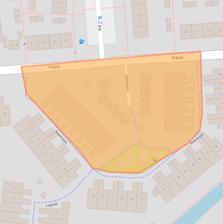 Kaart van postcodegebied 2925EA.