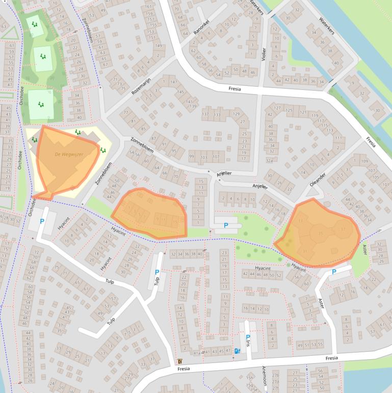 Kaart van postcodegebied 2925EN.