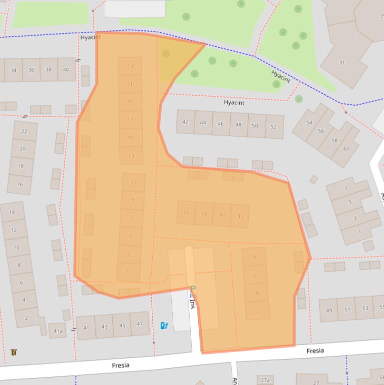 Kaart van postcodegebied 2925ER.