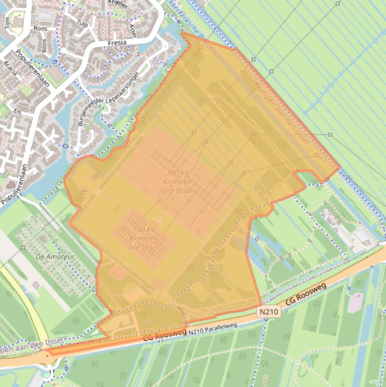 Kaart van postcodegebied 2925LA.