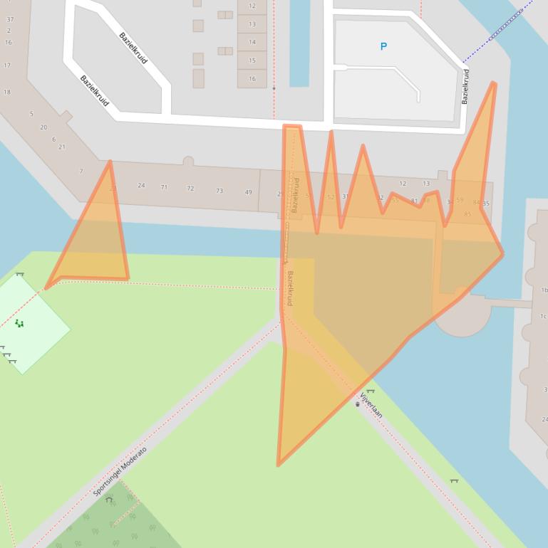 Kaart van postcodegebied 2925SM.