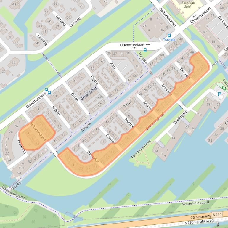 Kaart van postcodegebied 2926PB.