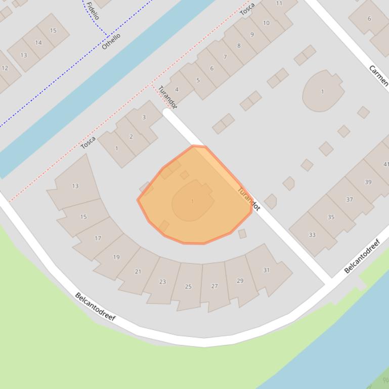 Kaart van postcodegebied 2926PL.