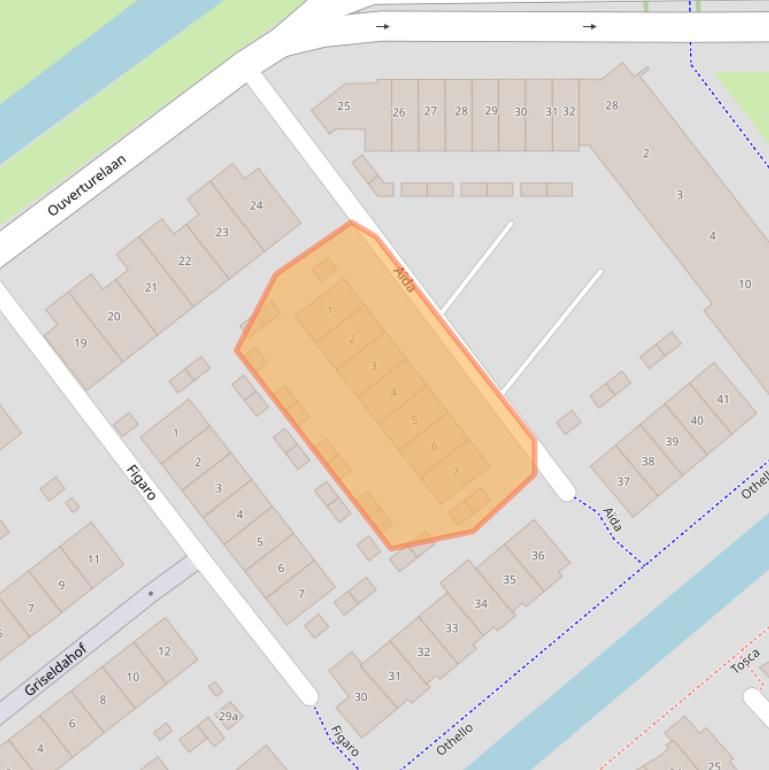 Kaart van postcodegebied 2926PM.