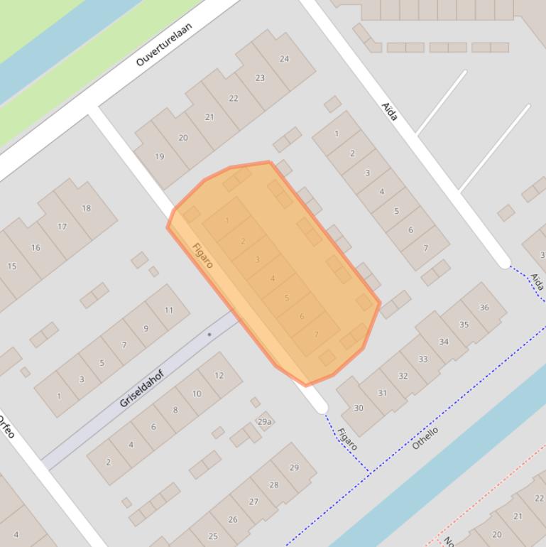 Kaart van postcodegebied 2926PP.