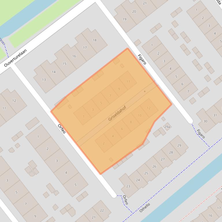 Kaart van postcodegebied 2926PR.