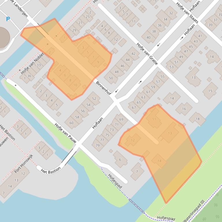 Kaart van postcodegebied 2926RA.