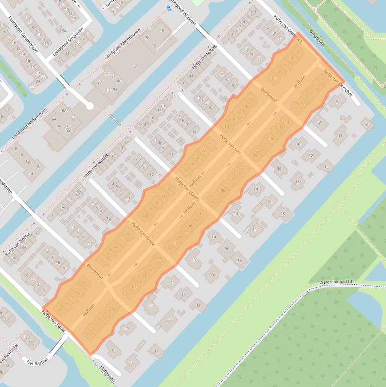 Kaart van postcodegebied 2926RC.