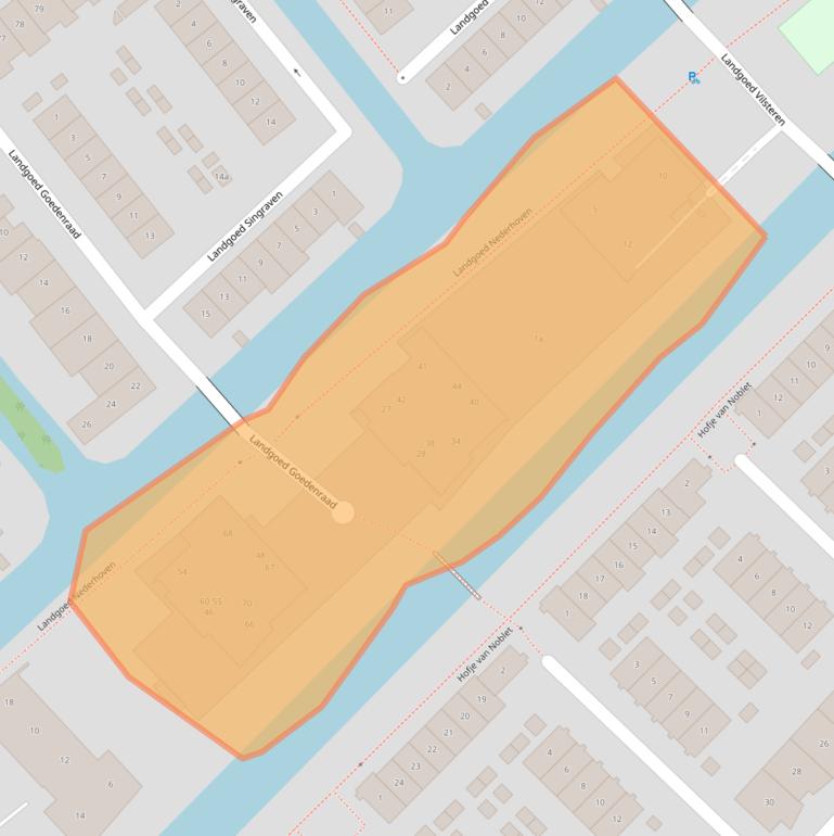 Kaart van postcodegebied 2926TJ.