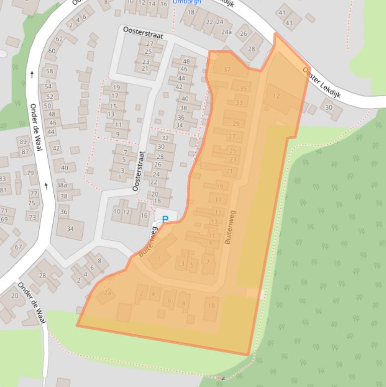 Kaart van postcodegebied 2931AC.