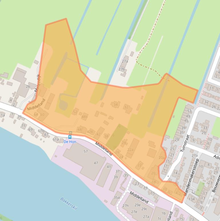 Kaart van postcodegebied 2931AL.