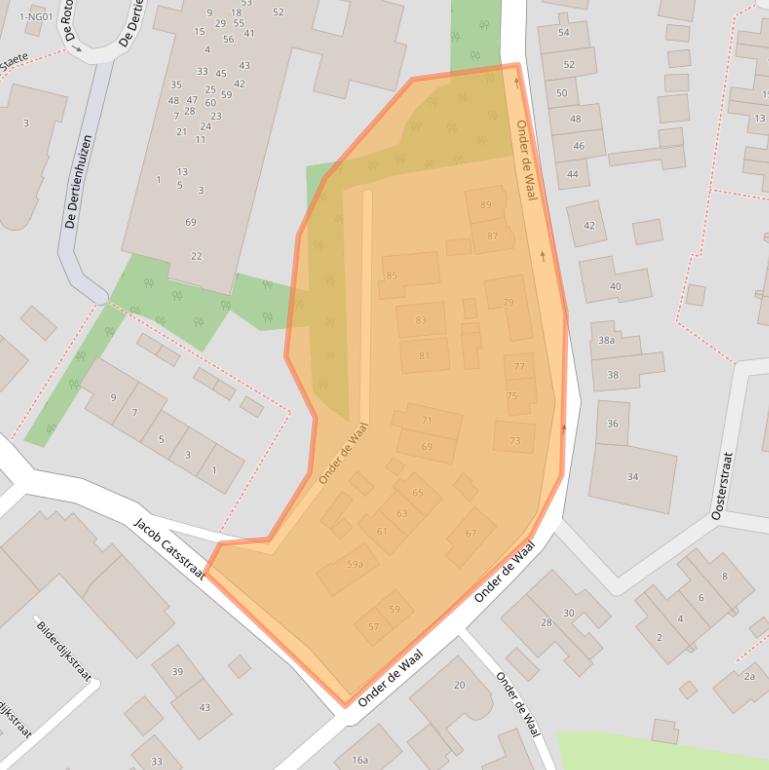 Kaart van postcodegebied 2931AR.