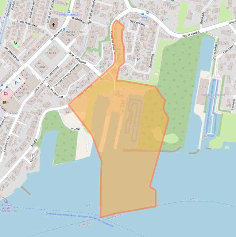 Kaart van postcodegebied 2931AS.