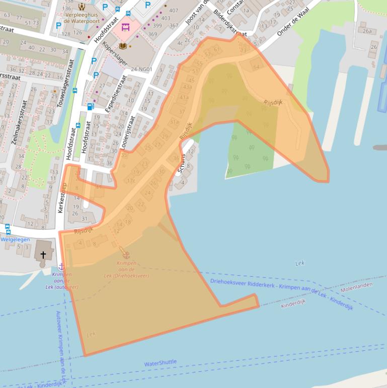 Kaart van postcodegebied 2931AW.