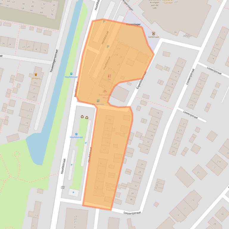 Kaart van postcodegebied 2931CE.