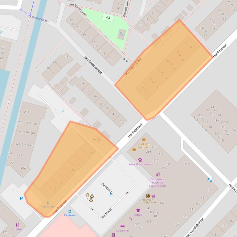 Kaart van postcodegebied 2931CK.