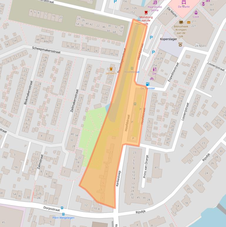 Kaart van postcodegebied 2931CT.