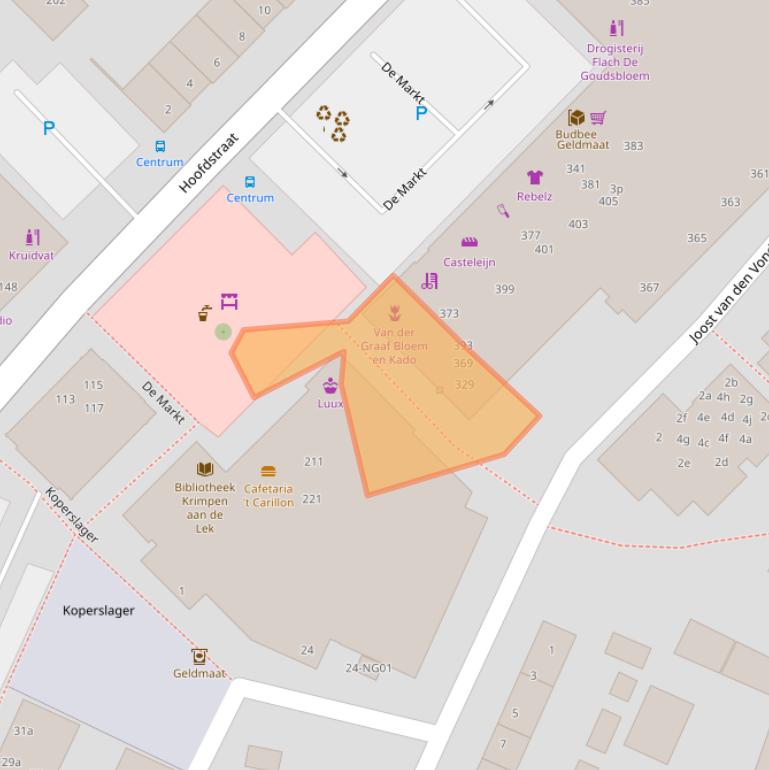 Kaart van postcodegebied 2931CV.