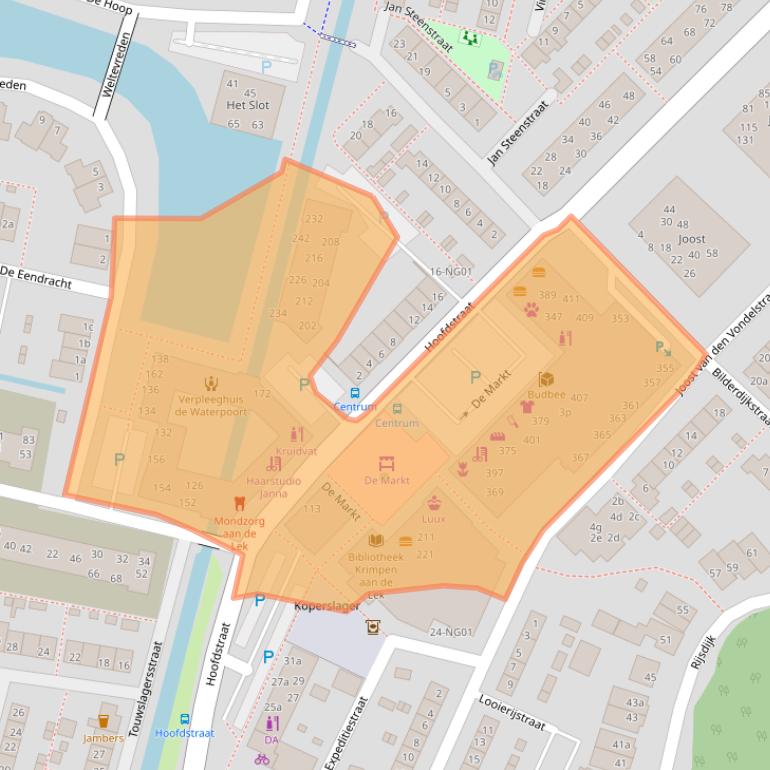 Kaart van postcodegebied 2931EC.