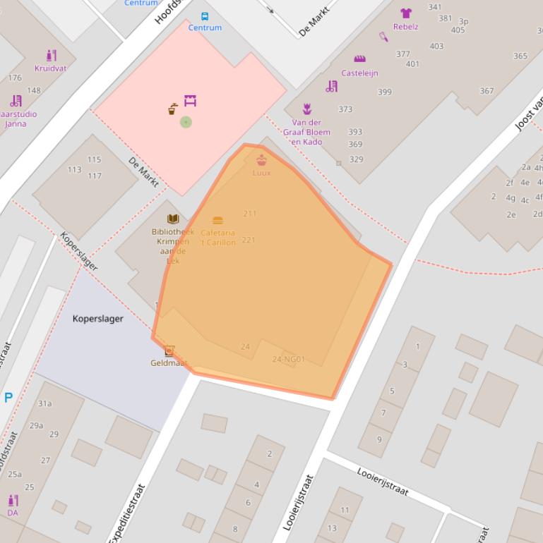 Kaart van postcodegebied 2931ED.