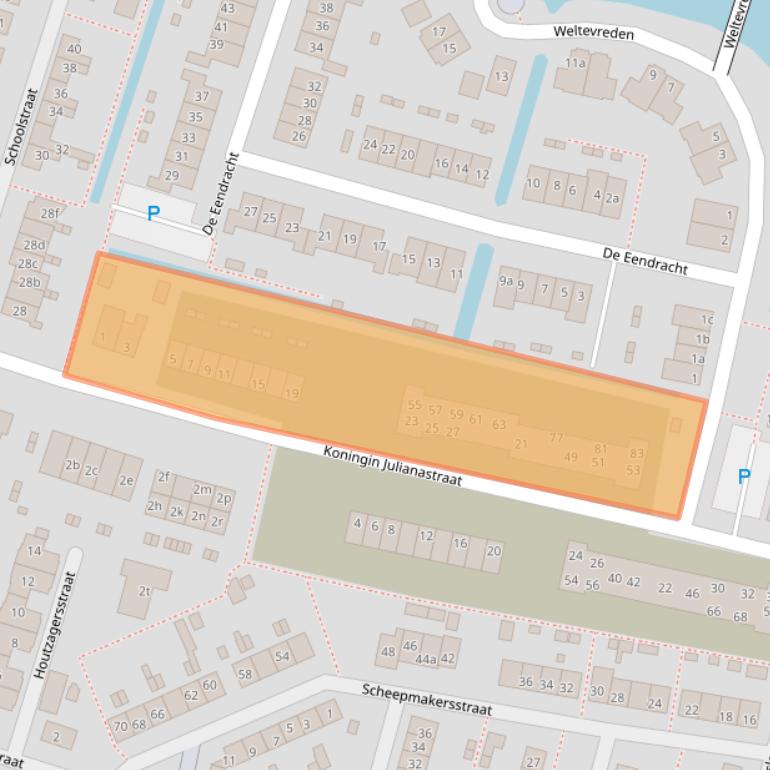 Kaart van postcodegebied 2931GH.