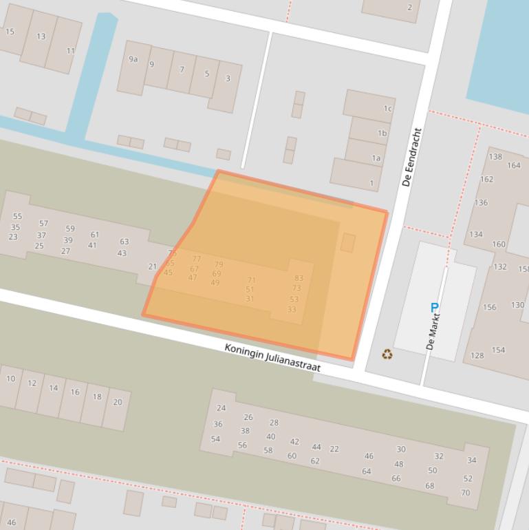 Kaart van postcodegebied 2931GJ.