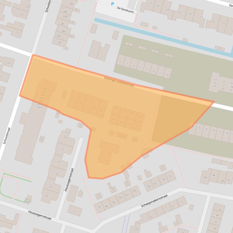 Kaart van postcodegebied 2931GK.