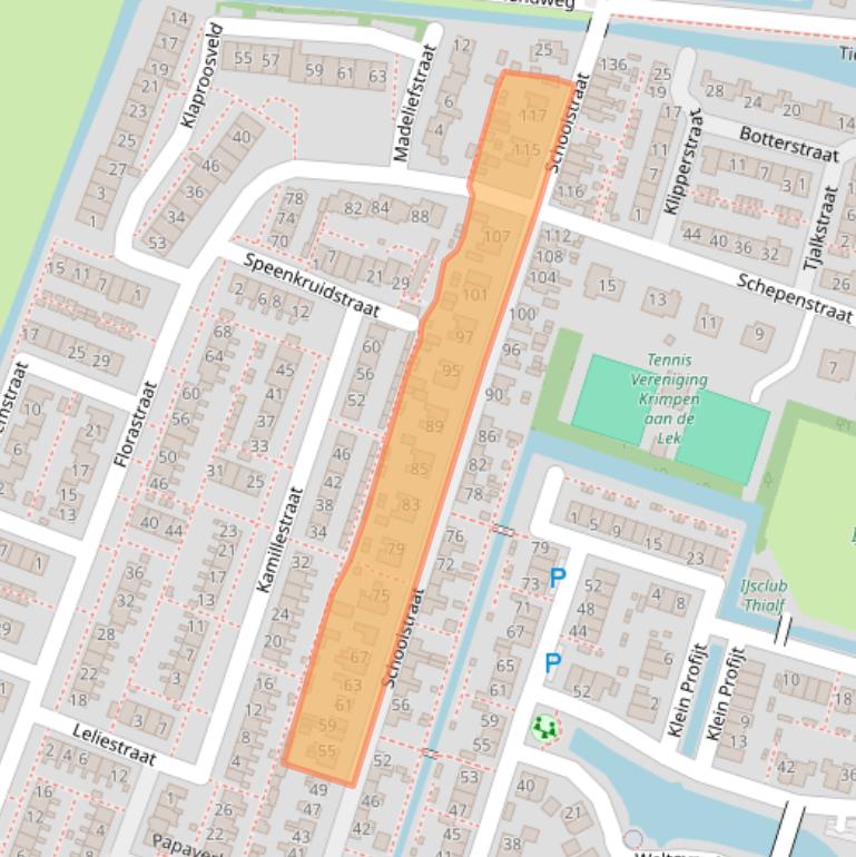 Kaart van postcodegebied 2931GV.