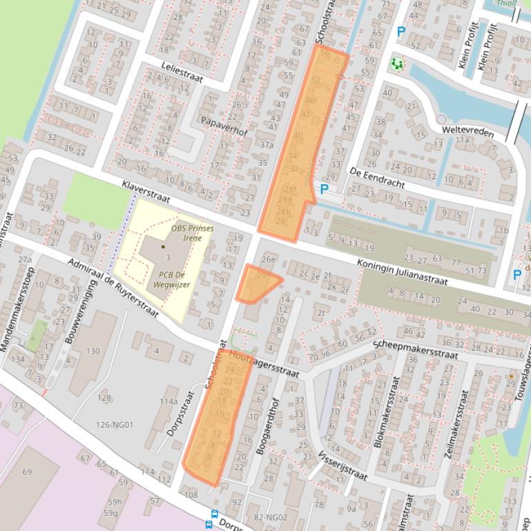 Kaart van postcodegebied 2931GW.