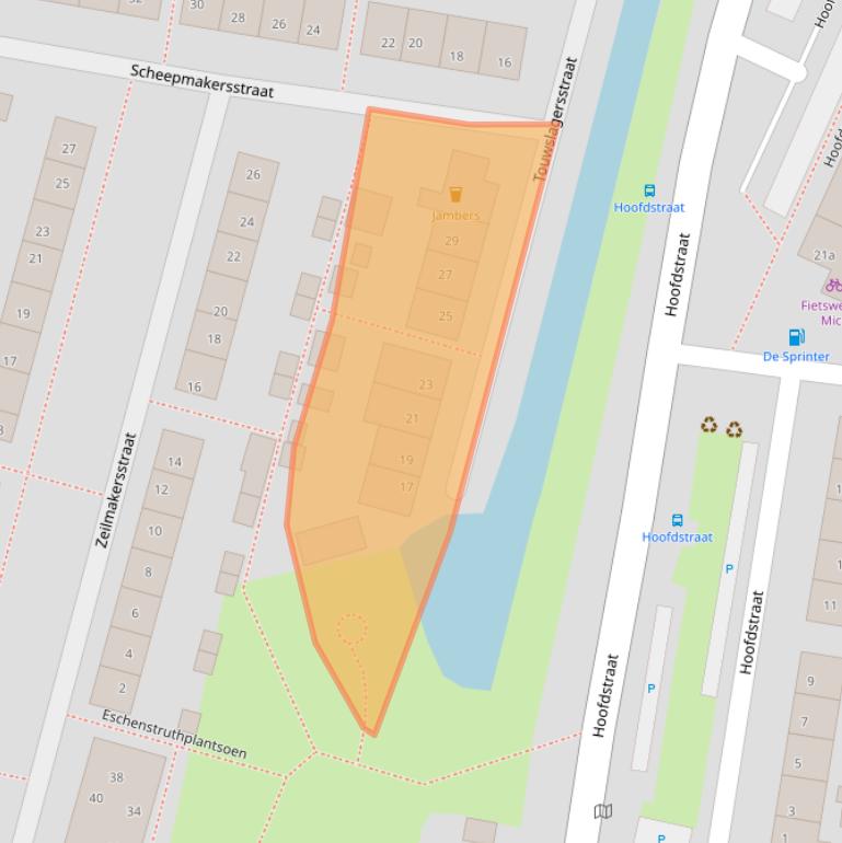 Kaart van postcodegebied 2931HB.