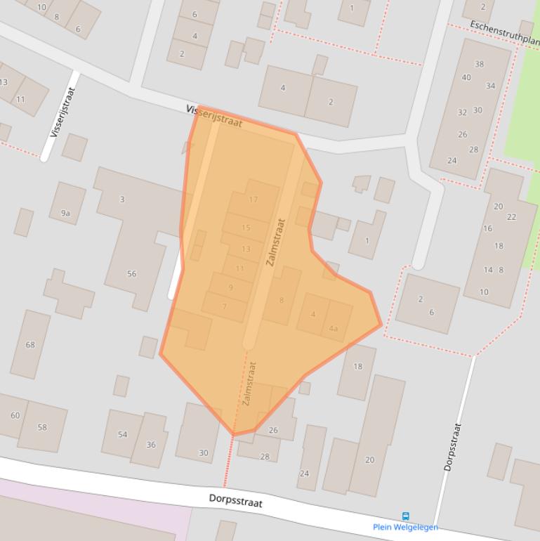 Kaart van postcodegebied 2931HD.