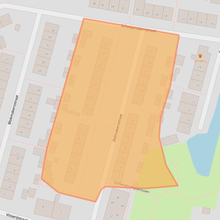 Kaart van postcodegebied 2931HE.