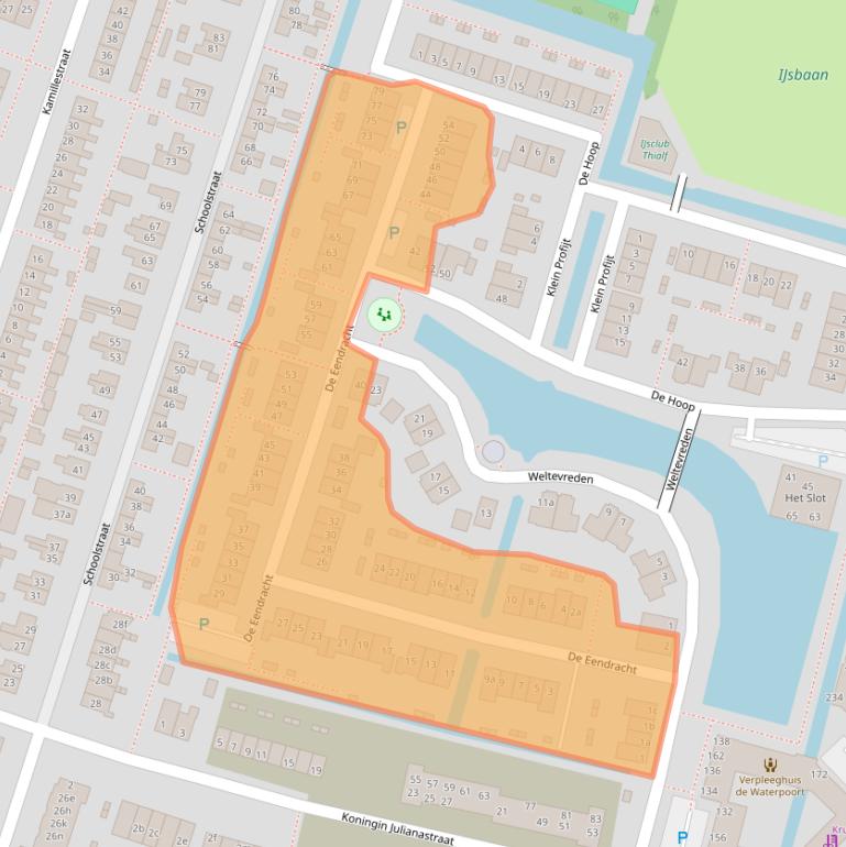 Kaart van postcodegebied 2931HV.