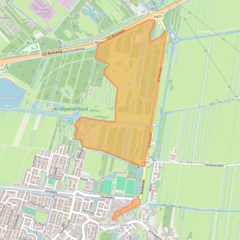 Kaart van postcodegebied 2931LA.