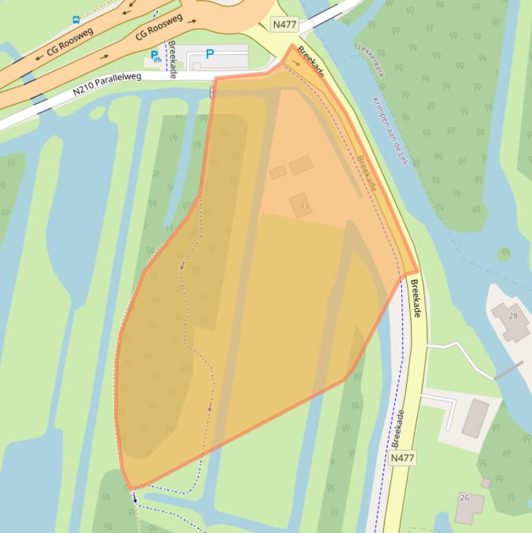 Kaart van postcodegebied 2931LG.