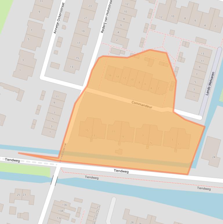 Kaart van postcodegebied 2931PA.