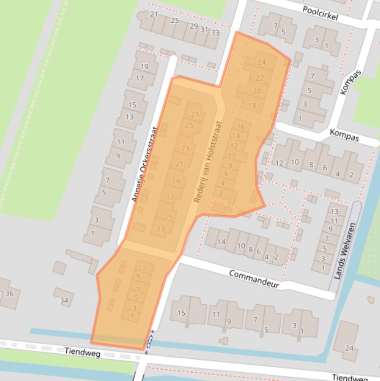 Kaart van postcodegebied 2931PL.