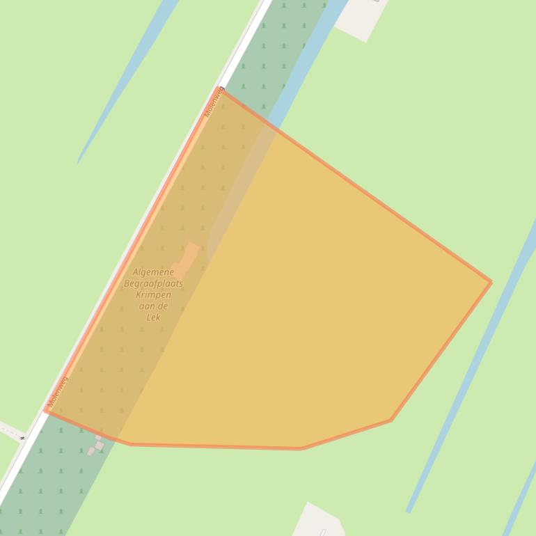 Kaart van postcodegebied 2931QQ.