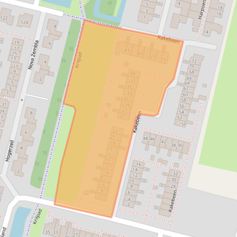 Kaart van postcodegebied 2931RD.