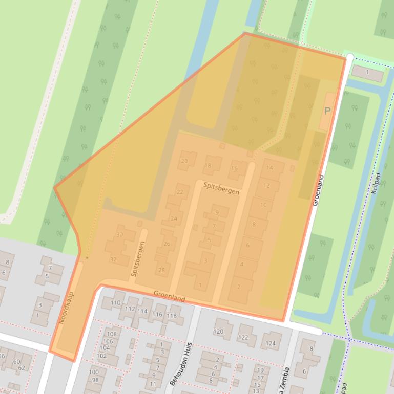 Kaart van postcodegebied 2931RL.