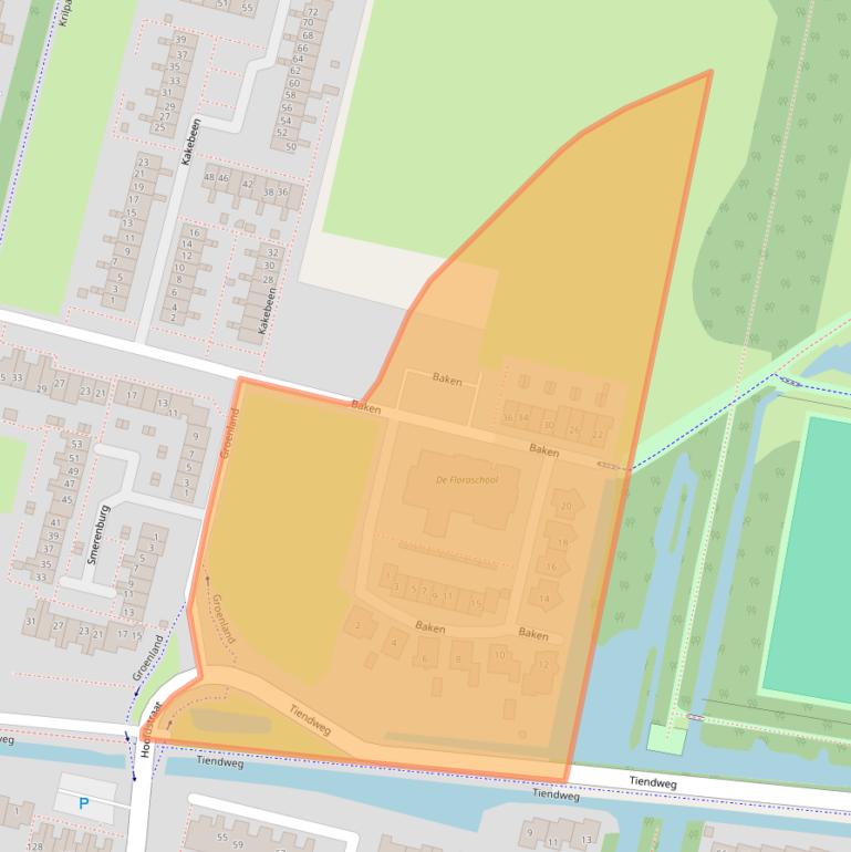 Kaart van postcodegebied 2931RP.