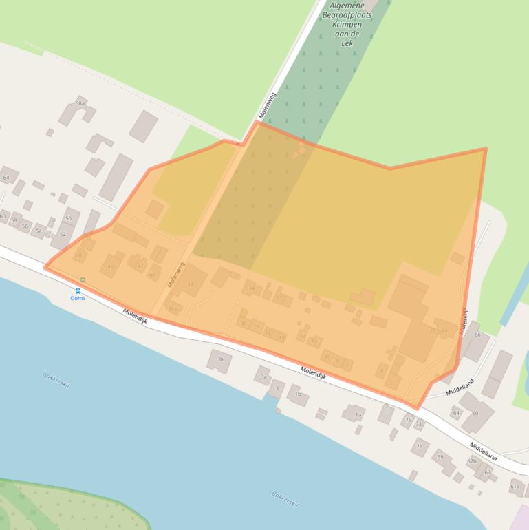 Kaart van postcodegebied 2931SC.