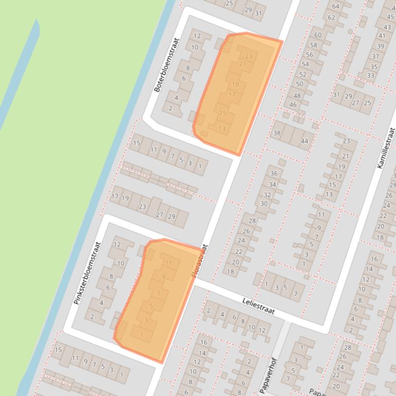 Kaart van postcodegebied 2931TB.