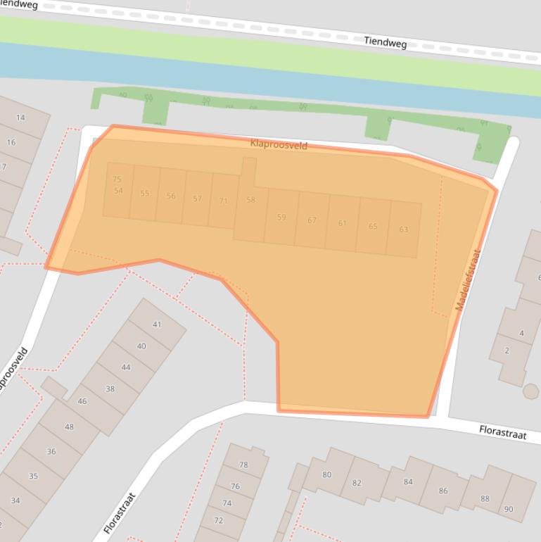 Kaart van postcodegebied 2931TK.