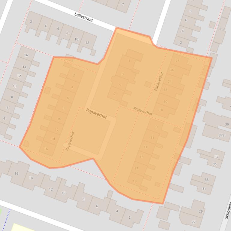 Kaart van postcodegebied 2931TR.