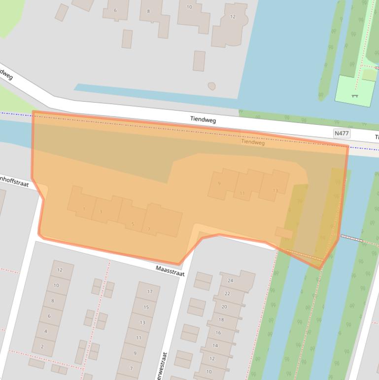 Kaart van postcodegebied 2931XM.