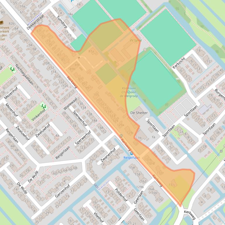 Kaart van postcodegebied 2935AH.